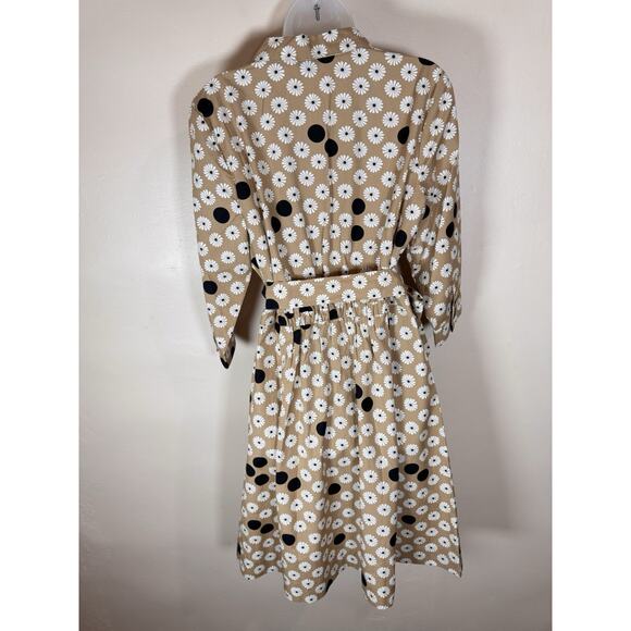 NWOT TALBOTS FLORAL DOT POPLIN SHIRTDRESS Size 12 P Coastal Preppy - Picture 8 of 13
